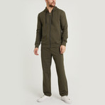 Braden Striped Sweatsuit Set // Olive (M)