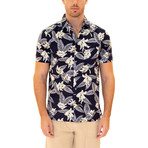 Oahu Hawaiian Shirt // Navy (L)