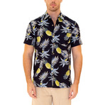 Lava Flow Hawaiian Shirt // Navy (S)