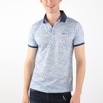 Madrid Short Sleeve Polo // Ecru + Blue (M)