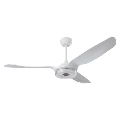 Icebreaker Smart Ceiling Fan + Integrated LED Light Kit // White Case + White Blades (52")