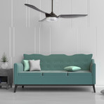 Icebreaker Smart Ceiling Fan + Integrated LED Light Kit // Black Case + Black Blades (52")