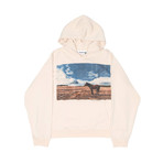 Scenic Horse Graphic Hoodie // Cream (M)