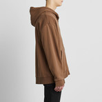 Classic Zip-Up Hoodie // Brown (M)