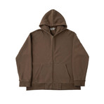 Classic Zip-Up Hoodie // Brown (M)