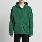 Classic Zip-Up Hoodie // Green (S)