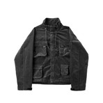 Corduroy Multi-Pocket Cargo Jacket // Black (L)