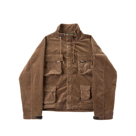 Corduroy Multi-Pocket Cargo Jacket // Brown (XS)