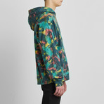 Mixed Dye Ink-Splatter Hoodie // Vintage Forest (S)