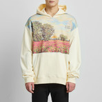 Scenic Sunset Graphic Hoodie // Cream (S)