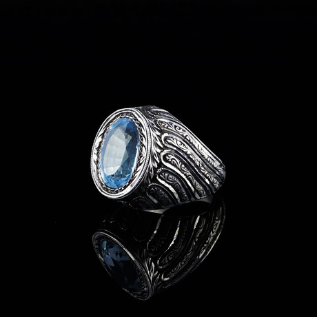 The Naval Dream Ring // Blue Topaz Sterling 925 Sterling Silver (7)