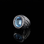 The Naval Dream Ring // Blue Topaz Sterling 925 Sterling Silver (6.5)