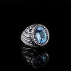 The Naval Dream Ring // Blue Topaz Sterling 925 Sterling Silver (6.5)