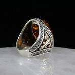 Amber Ring // 925 Sterling Silver (6.5)