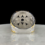 Blue CZ Ring // Gold Coated 925 Sterling Silver (7)