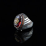 Red Cubic Zirconia Ring // 925 Sterling Silver (8)