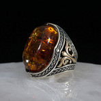 Amber Ring // 925 Sterling Silver (6.5)