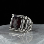 Red Gemstone Ring // 925 Sterling Silver (7)