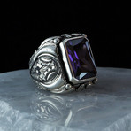 Large Amethyst Ring // 925 Sterling Silver (7)