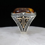 Amber Ring // 925 Sterling Silver (5.5)