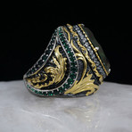 Large Emerald Ring // 925 Sterling Silver (8)