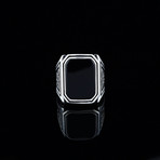 Celtic Knot + Onyx Ring // 925 Sterling Silver (7)