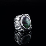 Jade Gemstone Ring // 925 Sterling Silver (5.5)