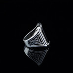 Celtic Knot + Onyx Ring // 925 Sterling Silver (7)