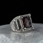 Red Gemstone Ring // 925 Sterling Silver (8)