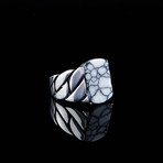 White Turquoise Ring // 925 Sterling Silver (8)