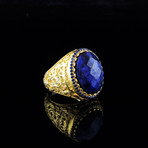 Raw Sapphire Ring // 18kt Gold Coated 925 Sterling Silver (9)