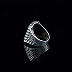 Celtic Knot + Onyx Ring // 925 Sterling Silver (6)