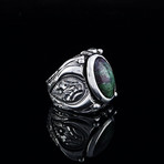 Jade Gemstone Ring // 925 Sterling Silver (6.5)