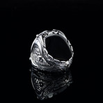 Jade Gemstone Ring // 925 Sterling Silver (6.5)