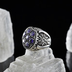 7 Stone Amethyst Ring // 925 Sterling Silver (8)