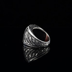 Elegant Garnet Ring // 925 Sterling Silver (5.5)