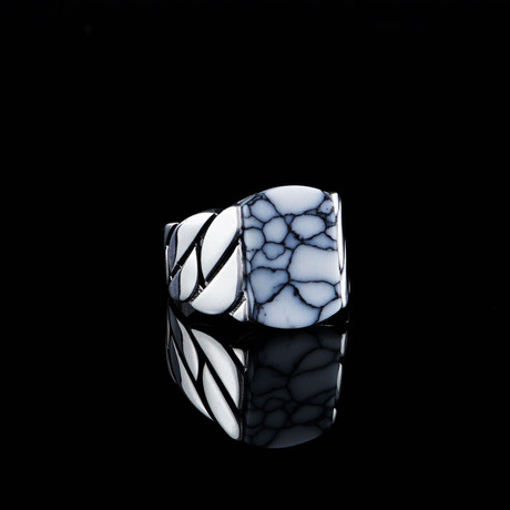 White Turquoise Ring // 925 Sterling Silver (5)