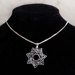 Dell Arte // Symbol of Compound + Safety Seven Point Star Necklace // Silver