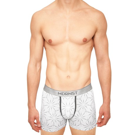 Starburst Boxer Brief // White (XL)
