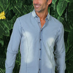 Bauhaus Button-Up Shirt // Blue (S)