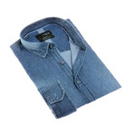 Gilbert Button-Up Shirt // Navy (S)