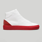 Minimal High V20 Vegan Sneakers // White + Red (Euro: 47)