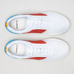 Now Vegan V4 Sneakers // White + Red + Bright Blue (Euro: 45)
