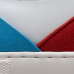 Now Vegan V4 Sneakers // White + Red + Bright Blue (Euro: 47)