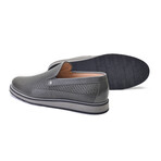 Perforated Leather Loafer // Gray (US: 10)