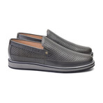 Perforated Leather Loafer // Gray (US: 8)