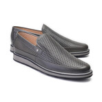 Perforated Leather Loafer // Gray (US: 7)