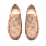 Perforated Leather Casual Driver // Mink Nubuck (US: 9)