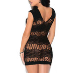 Glitter // Wymbelin V-Neck Sleeveless Hosiery Chemise // Black