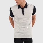Jace Regular Fit Polo Shirt // Cream + Black (X-Large)
